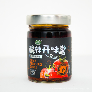 Pâte de piment rouge frais chinois/sauce chili tomate en conserve, pâte de tomate en conserve de vente chaude